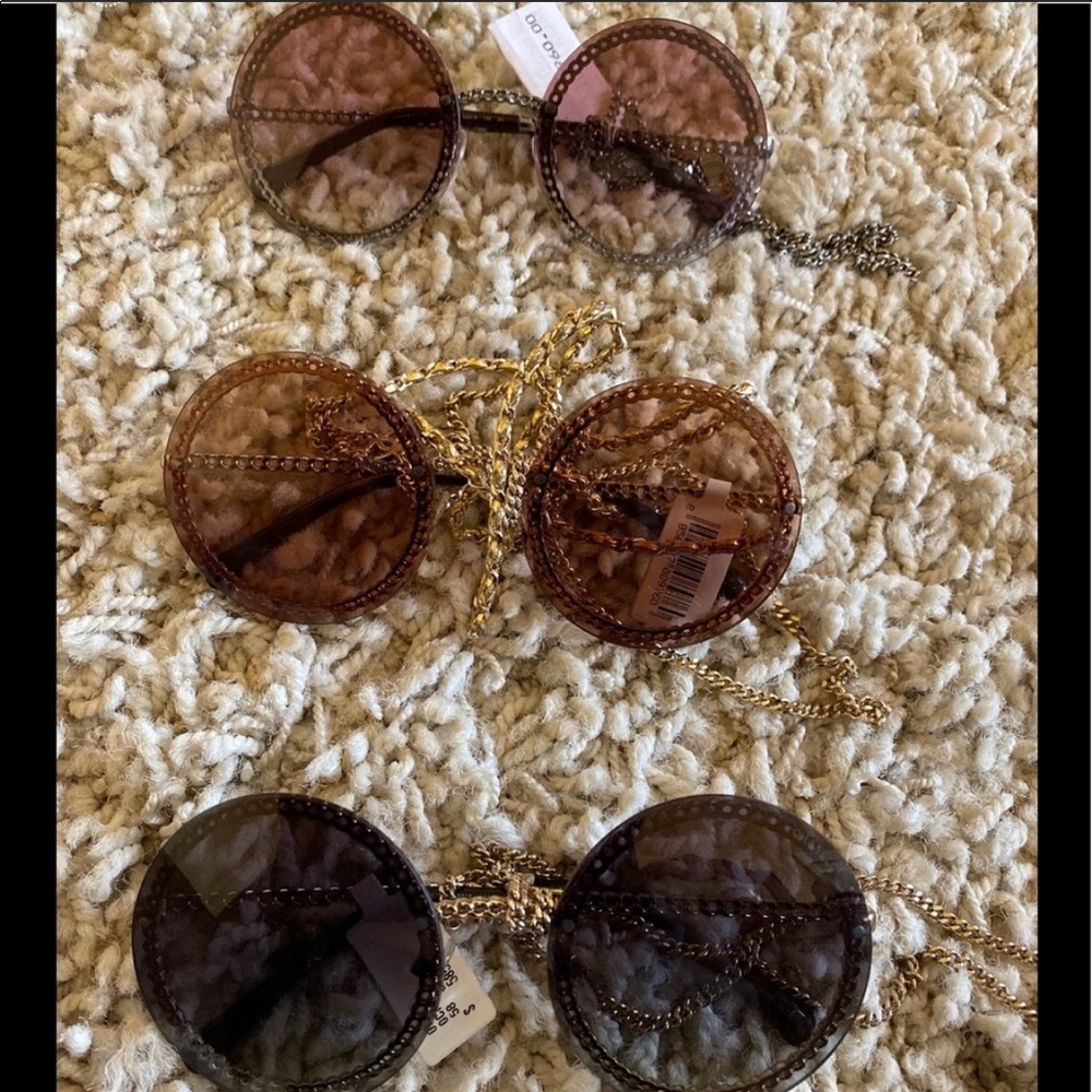 NEW, AUTHENTIC CHANEL 4245 LIGHT BROWN With Chain - Picture 3 of 6